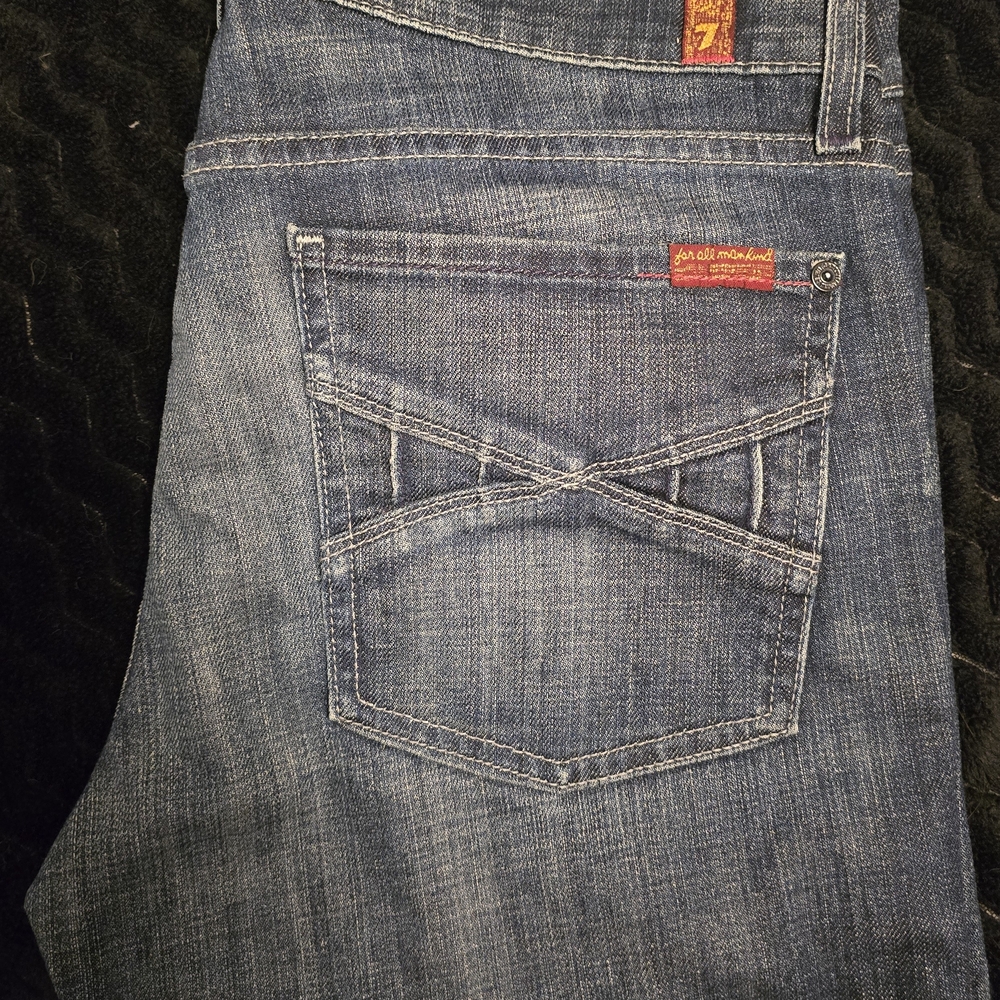7 For All Mankind Women's Blue Boot Cut Jeans